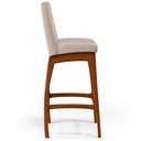 Ver imagem 5 de Banqueta Alta Para Cozinha Sala de Jantar Fixa Mila B04 Suede Bege - Lyam Decor