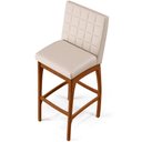 Ver imagem 6 de Banqueta Alta Para Cozinha Sala de Jantar Fixa Mila B04 Suede Bege - Lyam Decor
