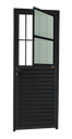 Ver imagem 1 de Porta de Sala Alumínio 80 e.L25 V.Boreal Preto Brimak