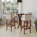 Ver imagem 3 de Conjunto 02 Banqueta em Madeira Maciça Londres Baixa CCS Interiores