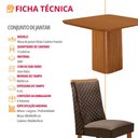 Ver imagem 7 de Mesa de Jantar Eloise 90cm Tampo MDF Laminado Canto Copo com 4 Cadeiras Yasmin