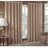 Cortina Jacquard Sala e Quarto 6,00x2,80 Bege Ilhós Quadrado Cromado - 1