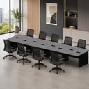 Ver imagem 1 de Mesa Estação de Trabalho 4,80 m X 1,20 m 8 Lugares Pés Painel F5 Office Cor:Cinza Sagrado com