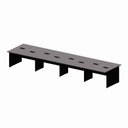 Ver imagem 2 de Mesa Estação de Trabalho 4,80 m X 1,20 m 8 Lugares Pés Painel F5 Office Cor:Cinza Sagrado com