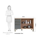 Ver imagem 4 de Balcão de Cozinha 120cm com 3 Portas 2 Gavetas e Tampo 100% Mdf Itália