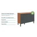 Ver imagem 5 de Balcão de Cozinha 120cm com 3 Portas 2 Gavetas e Tampo 100% Mdf Itália