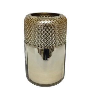 Vaso Decorativo Vidro Dourado - G