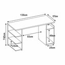 Ver imagem 3 de Mesa Gamer Escrivaninha Para Computador Home Office Nicho CPU 3 Prateleiras Quarto Preta e Vermelha