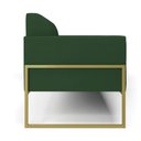 Ver imagem 4 de Sofá Namoradeira Base Industrial Alta Dourado Marisa Veludo D03 - D’Rossi Verde