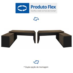Mesa para Escritório em L com Caixa de Tomada Tamburato Estação Diretoria  - 13