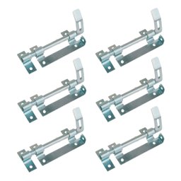 Kit 6 Trinco Ferrolho Para Portão Porteira Aço Zincado 180mm - 1