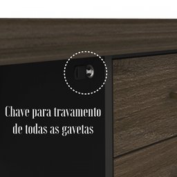 Mesa Executiva Premium para Escritório 4 Gavetas Tamburato Elegante e Funcional - 6