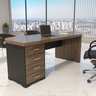 Mesa Executiva Premium para Escritório 4 Gavetas Tamburato Elegante e Funcional - 20
