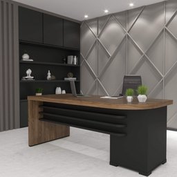 Mesa Executiva Premium para Escritório 4 Gavetas Tamburato Elegante e Funcional - 5