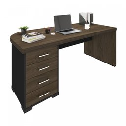 Mesa Executiva Premium para Escritório 4 Gavetas Tamburato Elegante e Funcional - 16