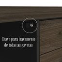 Ver imagem 6 de Mesa Executiva Premium para Escritório Tamburato Elegante e Funcional 180cm Marrom/Charuto/Preto Artany