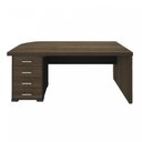 Ver imagem 3 de Mesa Executiva Premium para Escritório Tamburato Elegante e Funcional 180cm Marrom/Charuto/Preto Artany