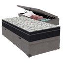 Ver imagem 1 de Cama + Box com Bau Solteiro Colchão Extra Firme Airtech Ortobom D45 Cinza