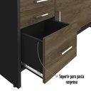 Ver mais imagens de Armário Executivo e Funcional para Escritório Baixo 2 Portas 3 Gavetas Tamburato