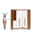 Ver imagem 3 de Guarda- Roupa Modulado Roupeiro de Canto L 5 Portas 4 Gavetas Sapateira Versatille Yescasa