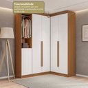 Ver imagem 5 de Guarda- Roupa Modulado Roupeiro de Canto L 5 Portas 4 Gavetas Sapateira Versatille Yescasa