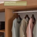 Ver mais imagens de Guarda- Roupa Modulado Roupeiro de Canto L 5 Portas 4 Gavetas Sapateira Versatille Yescasa