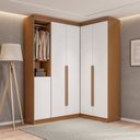 Ver imagem 1 de Guarda- Roupa Modulado Roupeiro de Canto L 5 Portas 4 Gavetas Sapateira Versatille Yescasa