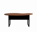 Ver imagem 3 de Mesa para Escritório Mesa Linear Orgânica MDP 175cm Nogal com Preto F5 Office