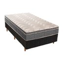 Ver imagem 1 de Cama Box Solteiro: Colchão Espuma D45 Paropas /EP Confort Mega Firme + Base CRC Fantasy Black(88x188