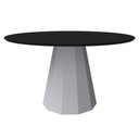 Ver imagem 1 de Mesa de Jantar Isis 1,35X1,35 Off White/Preto New Ceval