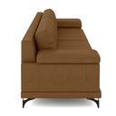 Ver imagem 7 de Sofá Living 3 lugares 212cm Agostino Pés Design em Ferro Couro Caramelo G52 - Gran Belo