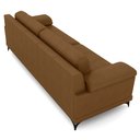 Ver mais imagens de Sofá Living 3 lugares 212cm Agostino Pés Design em Ferro Couro Caramelo G52 - Gran Belo