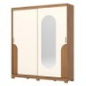 Guarda Roupa Solteiro Talles 2 Portas Nature Off White – Henn - 1
