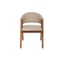 Ver imagem 7 de Cadeira Elysia Jantar Cozinha Madeira Cor Canela Estofado Premium:linho Areia/couro Eco Durango Kaki