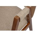 Ver imagem 3 de Cadeira Elysia Jantar Cozinha Madeira Cor Canela Estofado Premium:linho Areia/couro Eco Durango Kaki