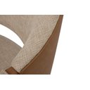 Ver imagem 4 de Cadeira Elysia Jantar Cozinha Madeira Cor Canela Estofado Premium:linho Areia/couro Eco Durango Kaki