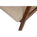 Ver imagem 5 de Cadeira Elysia Jantar Cozinha Madeira Cor Canela Estofado Premium:linho Areia/couro Eco Durango Kaki