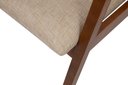Ver imagem 5 de Cadeira Elysia Jantar Cozinha Madeira Cor Canela Estofado Premium:linho Areia/couro Eco Durango Kaki
