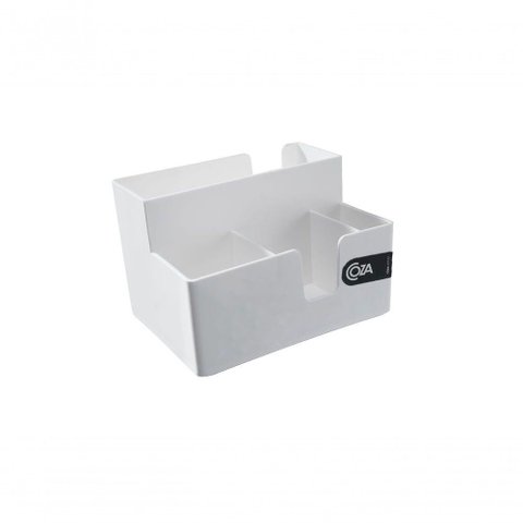 Porta-guardanapo e Sachês Casual 14,1 X 10,6 X 9,4 Cm Branco Coza