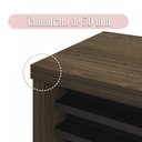 Ver imagem 6 de Escrivaninha Mesa Escritório Tamburato Robusta e Elegante 135,6cm Charuto e Preto Marrom Artany
