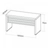 Mesa para Escritório 1,35m Tamburato Robusta e Elegante - 5
