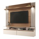 Ver imagem 2 de Sala de Estar Brandon com Home Suspenso, Buffet Aparador, Cristaleira e Espelho Nature/Off White - P