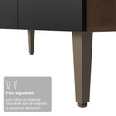 Ver imagem 3 de Armário de Cozinha Compacta 235cm Rustic/preto Gourmet Madesa Xc03 Rustic/preto