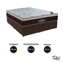Ver imagem 3 de Cama Box Baú Bipartido Casal Marrom e Colchão Sleep King Molas Ensacadas Ortobom