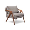 Ver imagem 1 de Poltrona Decorativa Mona Madeira Maciça Cinza