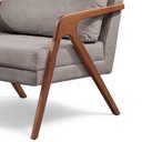 Ver imagem 2 de Poltrona Decorativa Mona Madeira Maciça Cinza