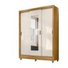 Guarda Roupa Bolívia 164cm 7 Portas Freijó Off White com Espelho Moval - 1