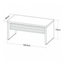 Ver imagem 5 de Mesa Elegante para Escritório Executivo Tamburato 158,5cm Charuto E Preto