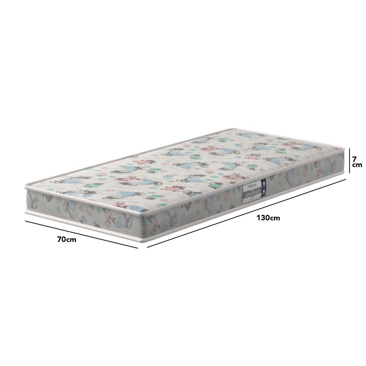 Colchão Berço Probel Pro Dormir Advanced Baby D18 Liso 070x130x07 Cinza/estampado - 4