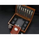 Ver imagem 4 de Tabuleiro Xadrez Madeira Dobrável Cantil Bebida Shot Aposta